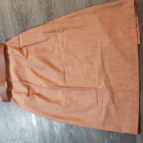 Linen-cotton wrap skirt with belt - Picture 6 of 6